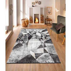 Conceptum Hypnose  30552A  - Black   Black
Grey
White Carpet (78 x 150)
