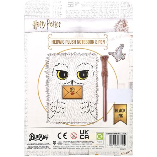 BLUE SKY HARRY POTTER HEDWIG PLUSH NOTEBOOK & PEN slika 4