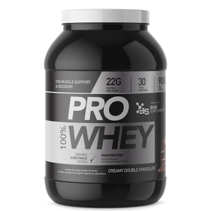 100% PRO WHEY 908GR BASIC SUPPLEMENTS -  Creamy Double Chocolate