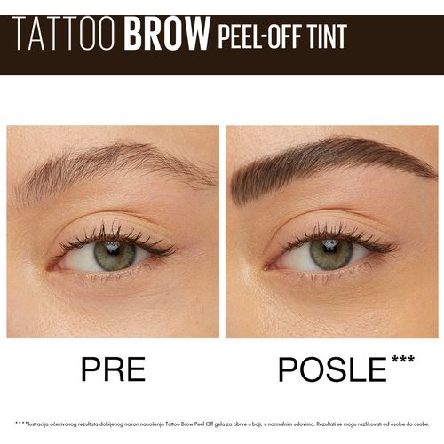 Maybelline New York Tattoo Brow Peel-Off gel za obrve Medium Brown slika 3