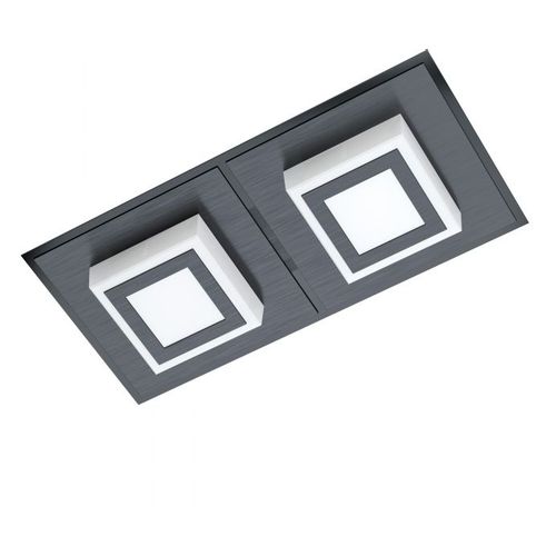 Eglo Masiano 1 zidna/plafonjera/2, led, 2x3,3w, 2x340lm, crna/aluminijum/čelik  slika 1