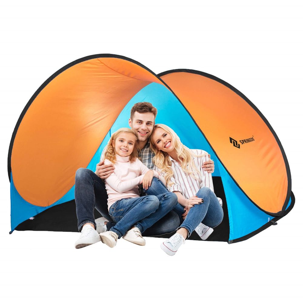 Pop up šator narančasto plavi 200 x 120 cm slika 9