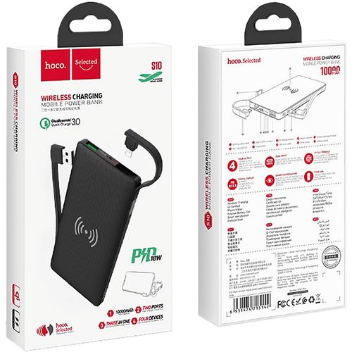 hoco. Punjač prijenosni za mobitele, brzi QC/PD, 10000 mAh, 3A - S10 Selected Powerbank slika 6