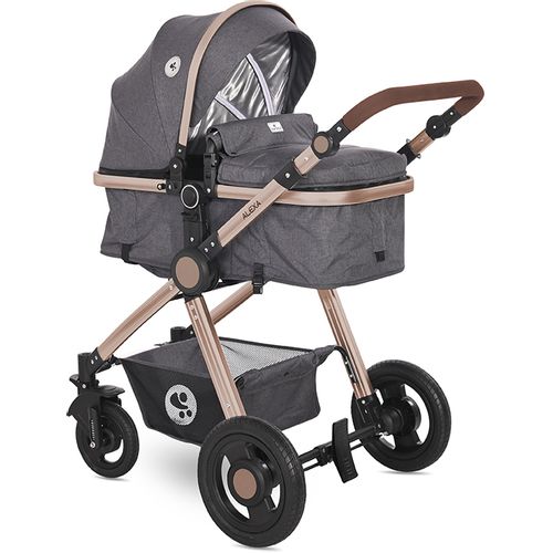 LORELLI ALEXA LUXE Kolica 3u1 Black: Košara + Autosjedalica + Zimska Navlaka (0mj+) - (do 15kg/96cm) slika 2