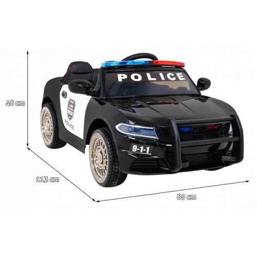 Auto na akumulator Super-Police -crni slika 2