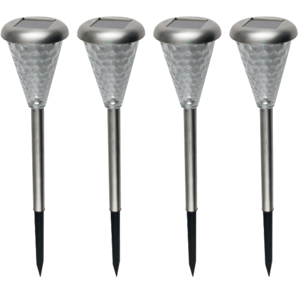 home Solarna vrtna LED lampa, metal/staklo, set 4 komada, 300 mAh - MX 811/4 slika 1