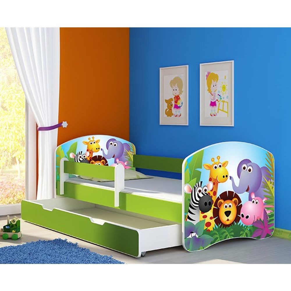 ACMA Dječiji krevet Acma II sa ladicom Green - 180x80cm - Dezen 01 slika 1