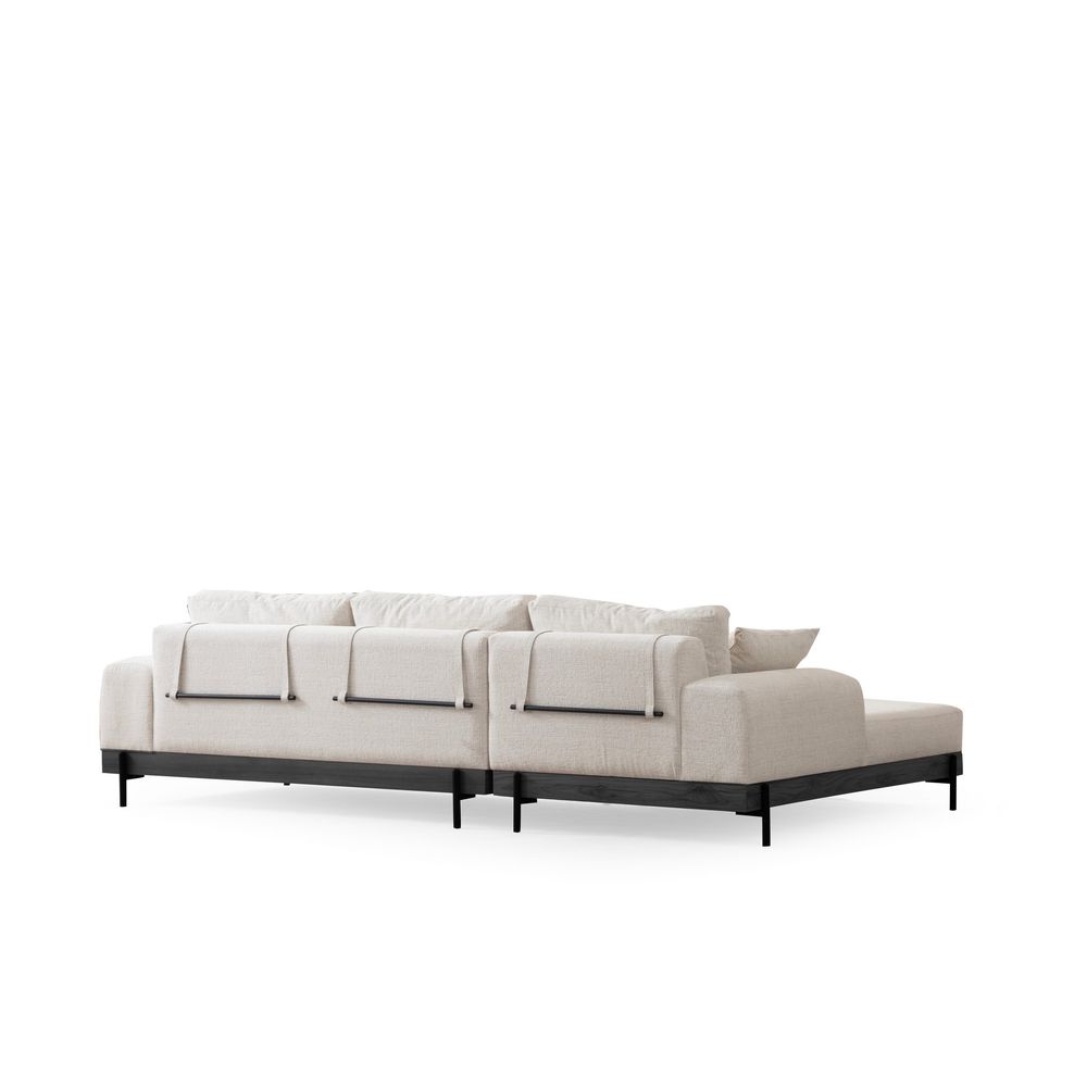 Ugaona Sofa Eti Black Left - Bijela slika 9