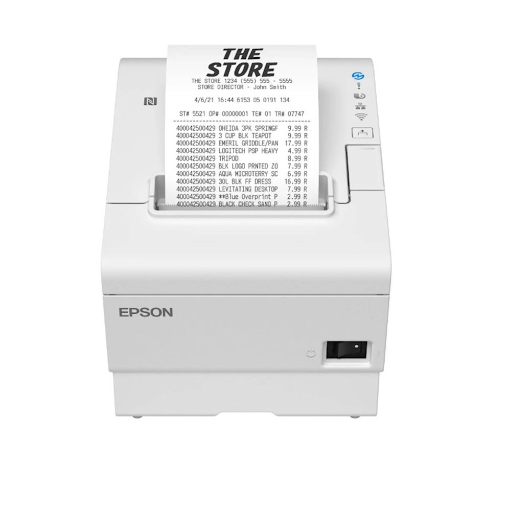 POS printer Epson TM-T88VII-111,USB,ETH,SRL,PS,WHT slika 1