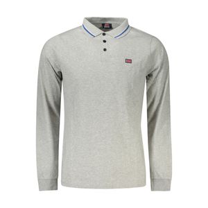 NORWAY 1963 MEN'S LONG SLEEVE POLO SHIRT GREY