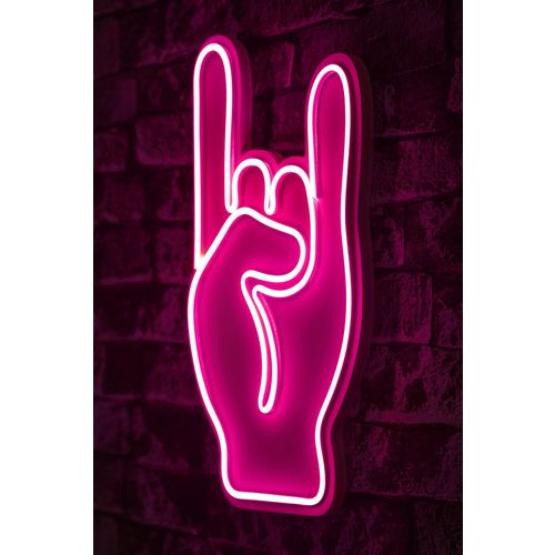Wallity Ukrasna plastična LED rasvjeta, Rock N Roll Sign - Pink slika 8