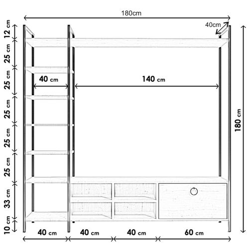 TV komoda Mat - L518 Bela slika 7