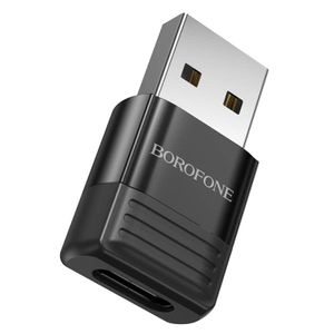 BOROFONE ADAPTER BV18 - USB NA TIP C - CRNI