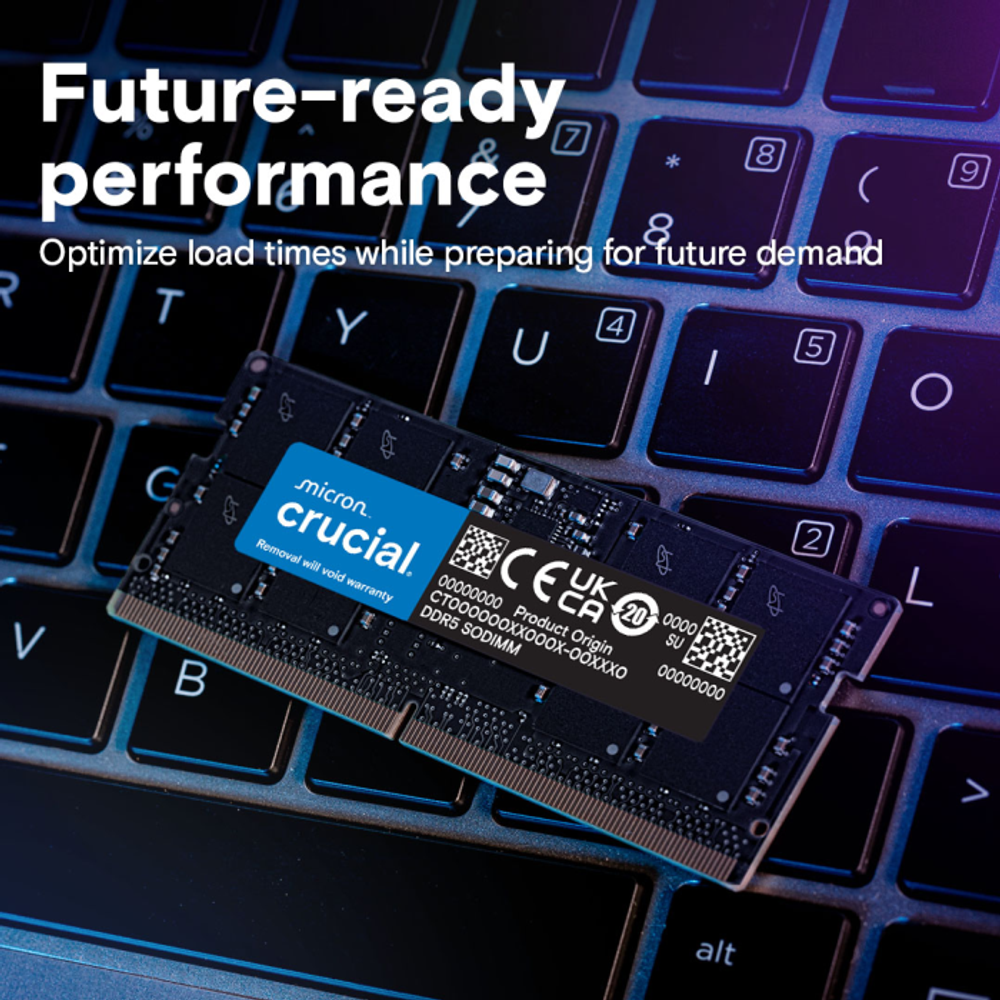 Crucial 48 GB Kit (2x24 GB) DDR5-5600 SODIMM CL46, 1.1 V slika 5