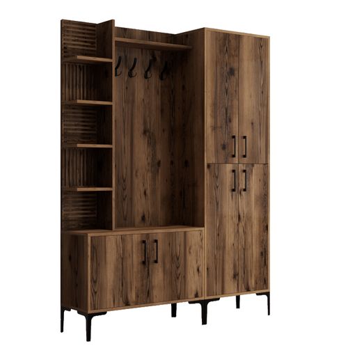 Woody Fashion Ormar za predvorje VIYANA WALNUT, Viyana DA - Walnut slika 6