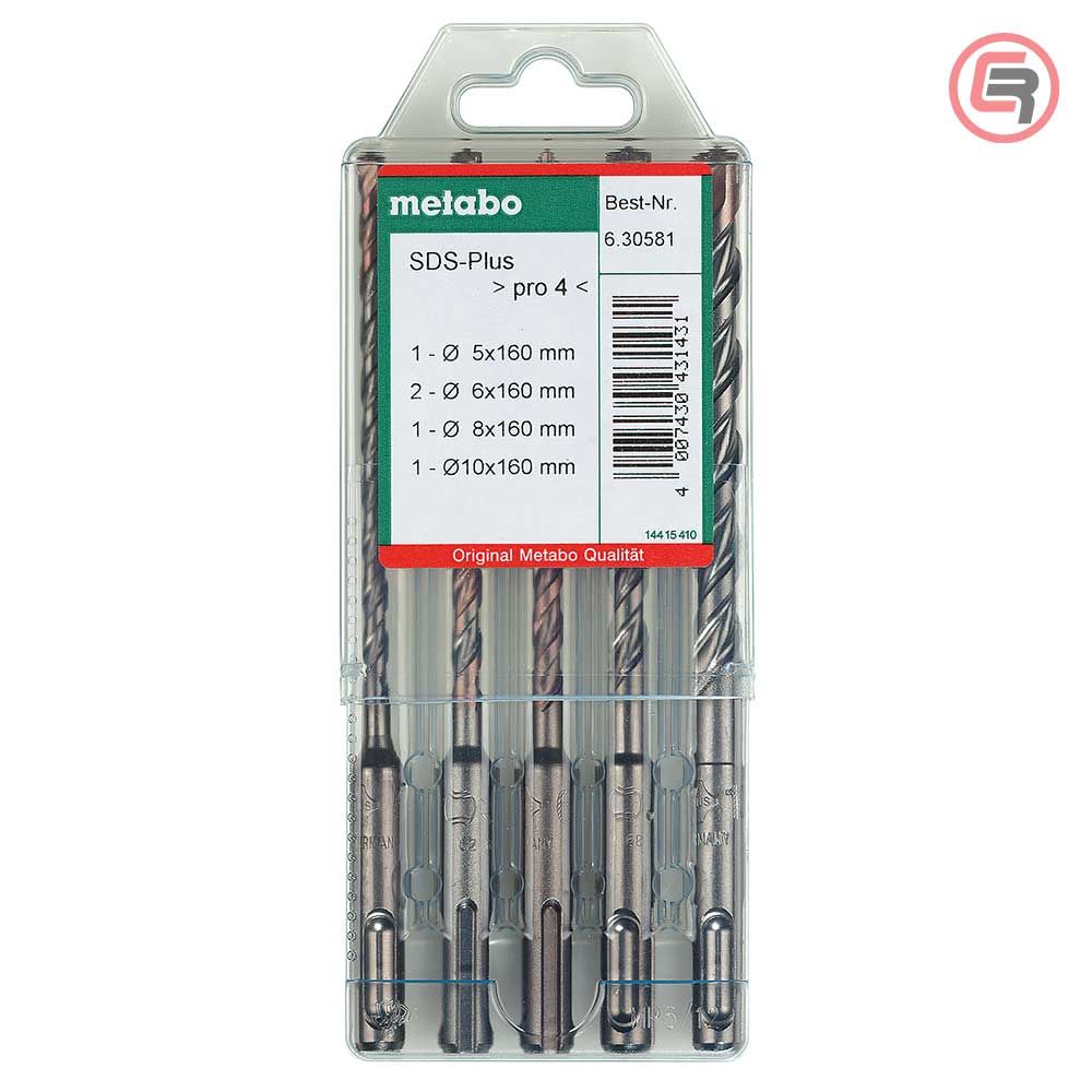 Metabo Garnitura Svrdala SDS - plus Pro 4 (2 oštrice) 5 - 10mm / 5 dijelna – 630581000 slika 1