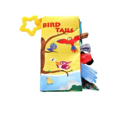 Kikka Boo Edukativna platnena knjiga sa glodalicom Bird Tails slika 1