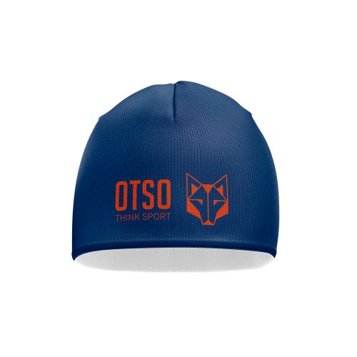 Otso zimskla kapa Navy Blue &amp; Fluo Orange slika 1