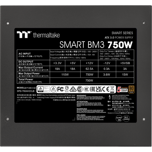 Thermaltake napajanje SMART BM3 750W slika 3