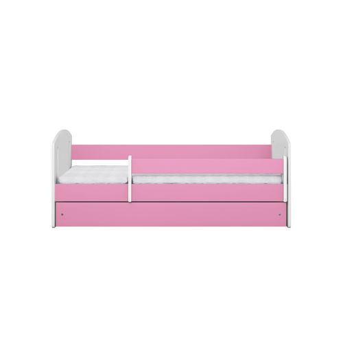 Drveni dječji krevet Classic 2 s ladicom - rozi - 140*80cm slika 3