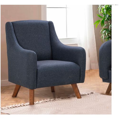 Hera - Dark Blue  Dark Blue  Wing Chair slika 1