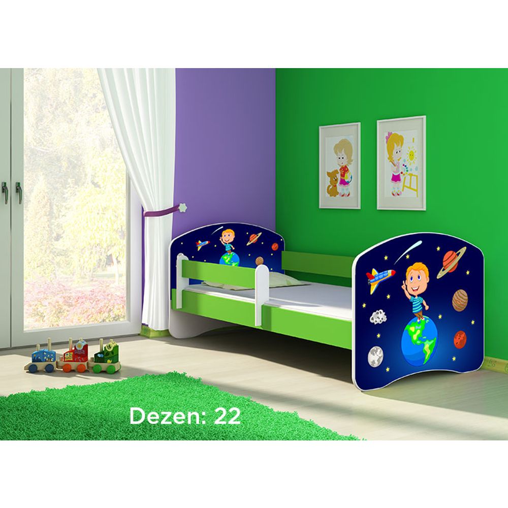 ACMA Dječiji krevet Acma II Green - 140x70cm - Dezen 22 slika 2