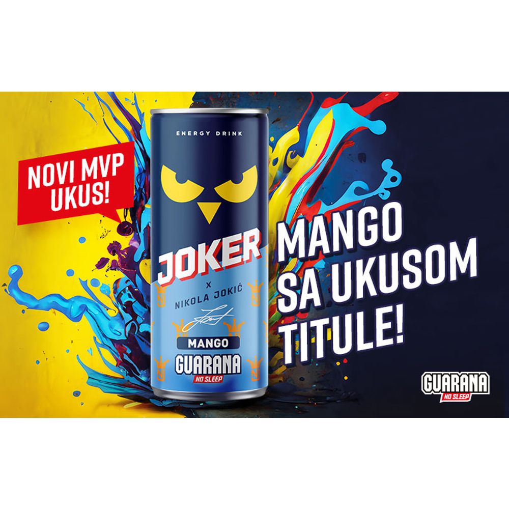 Guarana Joker Mango Energetsko piće 12x0,5l  XXL  slika 2