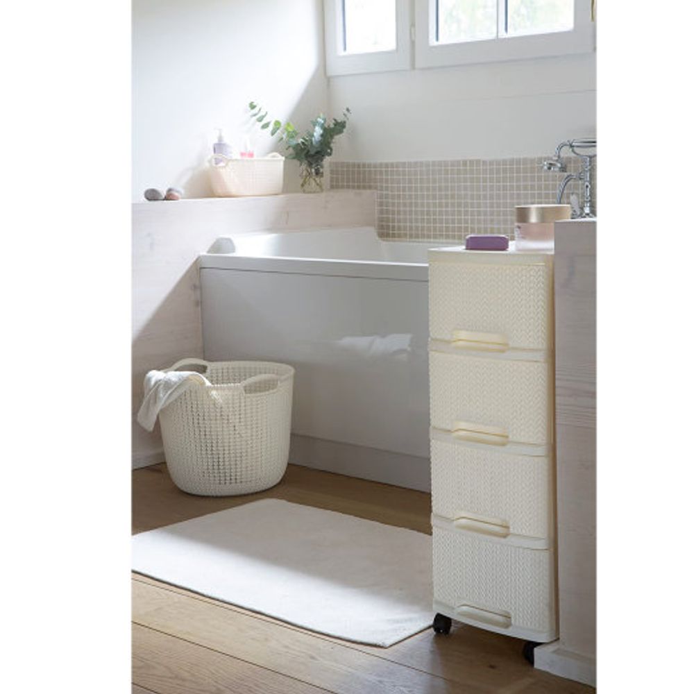 Curver Knit Korpa za veš 30L čisti bijela slika 3