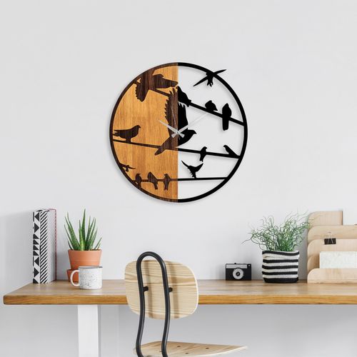 Wallity Ukrasni drveni zidni sat, Wooden Clock - 73 slika 2