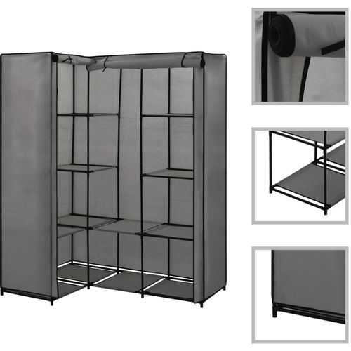 282452 Corner Wardrobe Grey 130x87x169 cm slika 25