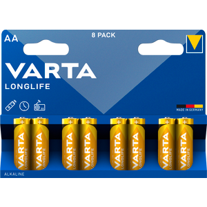 Varta Longlife alkalna baterija LR6 8/1, AA, pakovanje 8 kom