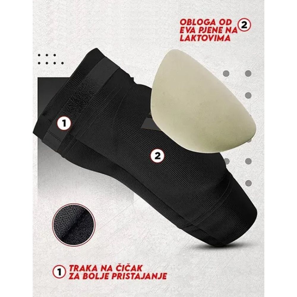 RDX Sports Štitnici za laktove za MMA i Muay Thai – Crni - XL slika 4