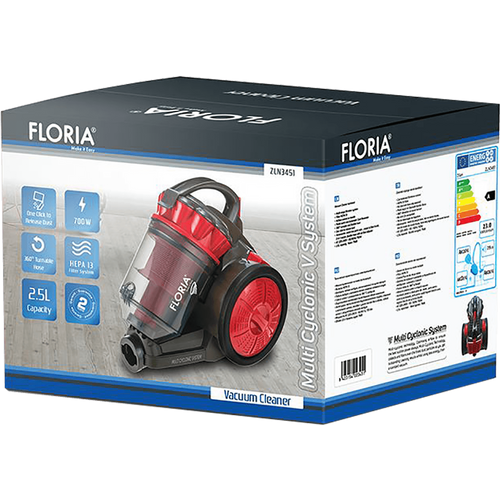 Floria ZLN3451 usisavač sa posudom, 700 W, HEPA 13 filter slika 2