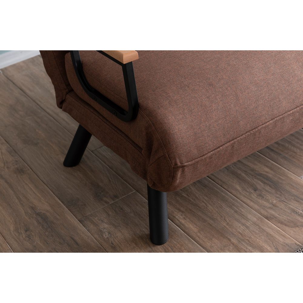 Sando 2-Seater - Svijetlo smeđi dvosjed koji se pretvara u krevet slika 4