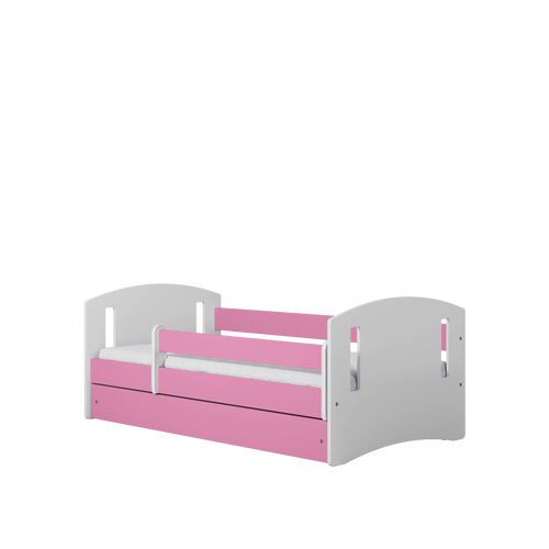 Drveni dječji krevet Classic 2 s ladicom - rozi - 140*80cm slika 4