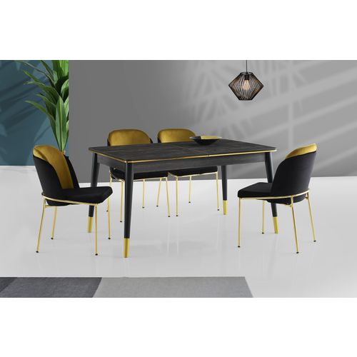 Flora - 1111 Black
Gold Extendable Dining Table slika 3