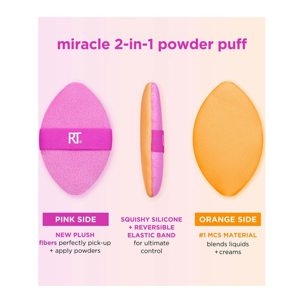 Real Techniques Sponge Miracle 2u1 Spužvica za šminku Powder Puff 1kom slika 2