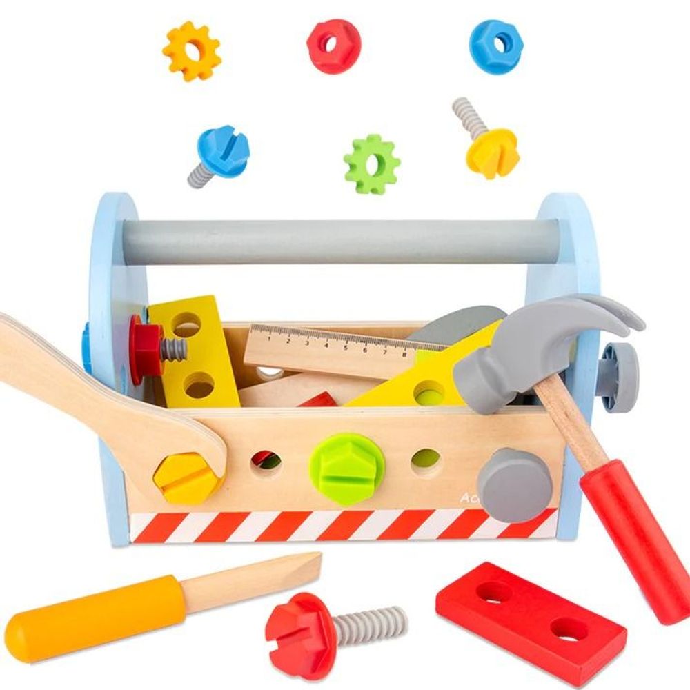 Kinder Home Dječiji drveni alat Toolbox slika 3