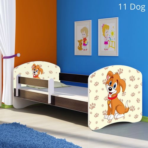 Dječji krevet ACMA s motivom, bočna wenge 140x70 cm - 11 Dog slika 1