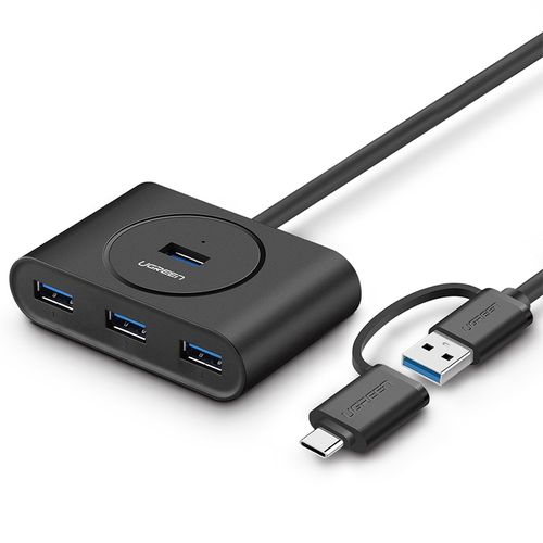 Ugreen USB 3.0 Hub s USB-C 3.1 OTG adapterom 1M - kutija slika 1