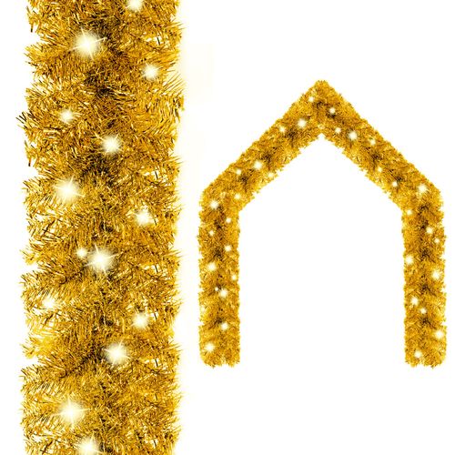 Božićna girlanda s LED svjetlima 5 m zlatna slika 9