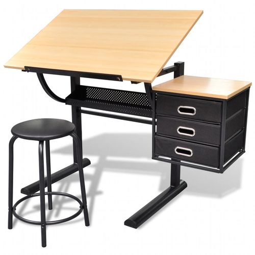 Radni stol s nagibom pločom i stolicom za crtanje slika 25