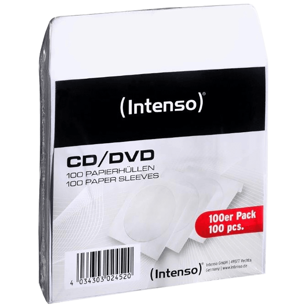 (Intenso) Papirni omot za CD/DVD medije, pakiranje 100 komada - Papersleeve 100 slika 1