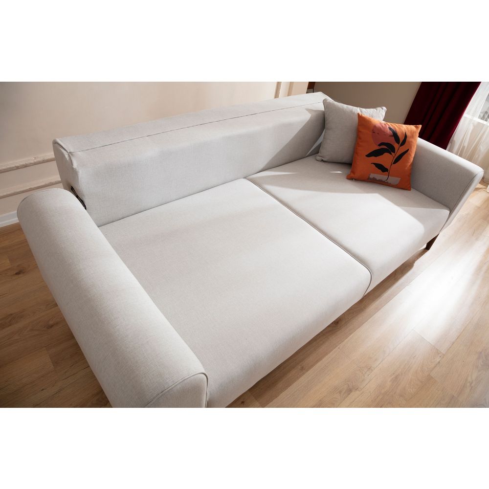 Cofi 3 Sjedala - Krem Sofa na Razvlačenje slika 6