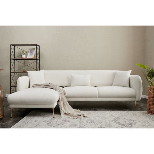 Atelier Del Sofa Kutna garnitura na razvlačenje, Krem Zlato, Simena Left - Cream slika 2