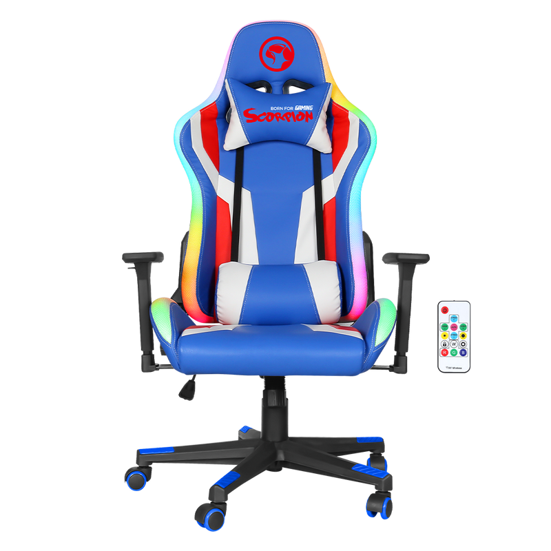 Marvo MARVO CH-128BL Gaming Stolac s RGB Osvjetljenjem image