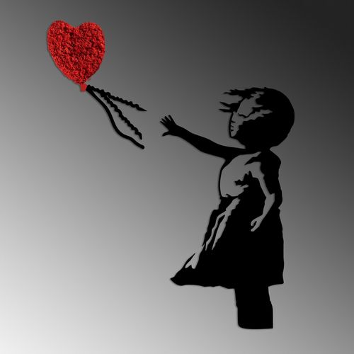 Banksy - 13-1 Red
Black Decorative Metal Wall Accessory slika 4