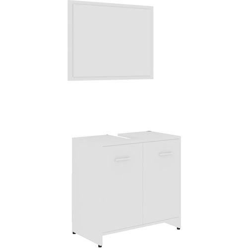 3-dijelni set kupaonskog namještaja od iverice bijeli slika 13