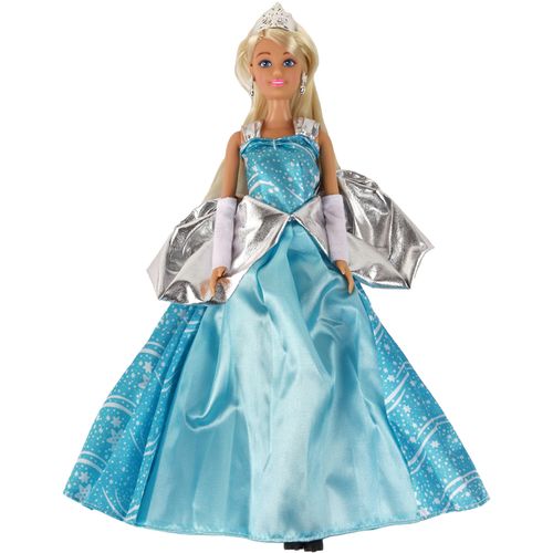Anlily princeza u plavoj haljini s četkom za kosu slika 2