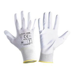 PU rukavice antistatik bijele, 10, CE, LAHTI PRO L230410K